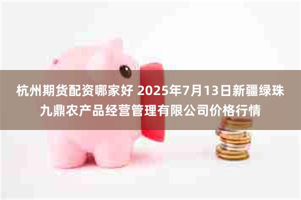 杭州期货配资哪家好 2025年7月13日新疆绿珠九鼎农产品经营管理有限公司价格行情