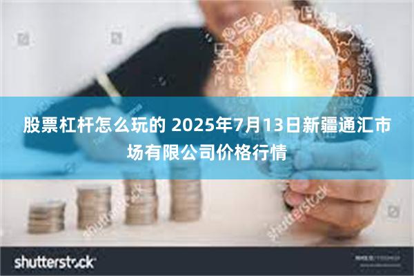 股票杠杆怎么玩的 2025年7月13日新疆通汇市场有限公司价格行情