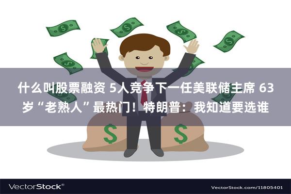 什么叫股票融资 5人竞争下一任美联储主席 63岁“老熟人”最热门!特朗普:我知道要选谁